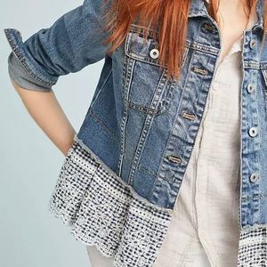 Pilcro & the Letterpress Jean jacket eyelet rare
